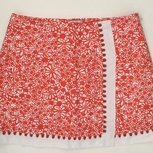 Lilly Pulitzer orange floral skirt